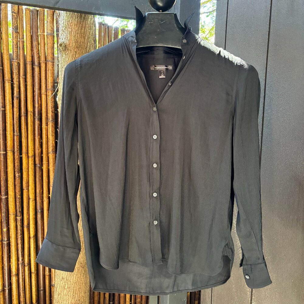 Banana Republic Black Button Down
